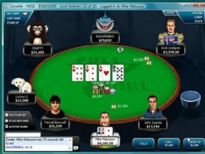 Mike The Mouth Matusow plays a pot with Erick Lindgren