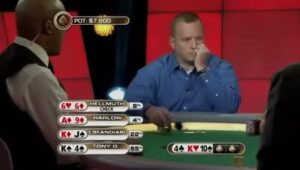 Antonio Esfandiari runs into a big hand of Tony G