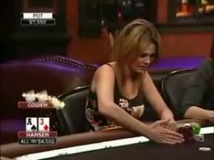 Gus Hansen vs Erica Schoenberg, sick hand