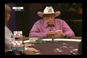 Legends Tangling &amp;#8211; Doyle Brunson Giving Hellmuth Lesson in Aggression