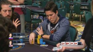 Kurganov straight flush vs Vanessa Selbst