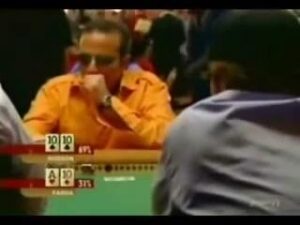 Sammy Farha gets lucky with his first hand!