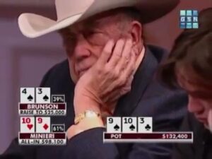 Dario Minieri and Doyle Brunson Playing a Big Pot