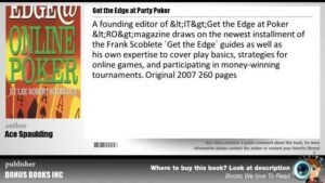 Book Review &amp;#8211; Get the Edge at Party Poker by Ace Spaulding