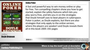 Book Review &amp;#8211; Online Poker by Doyle Brunson