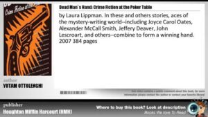 Book Review &amp;#8211; Dead Man&amp;#8217;s Hand &amp;#8211; Crime Fiction at the Poker Table