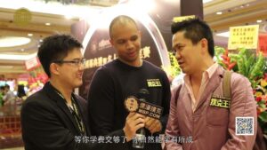 Phil Ivey and Stanley Choi at the Poker King Grand Opening