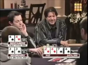 High Stakes Poker &amp;#8211; Negreanu Up Against Quads