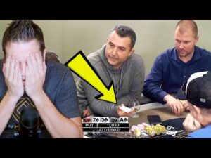 Drunk Player SHOWS HIS CARD!