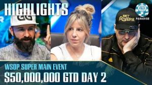 HIGHLIGHTS | WSOP Super Main Event Day 2 with $50M GTD | Paradise 2024