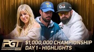 $1,000,000 PGT Championship Day 1 Highlights with Daniel Negreanu &amp;#038; Kristen Foxen!