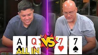 Two Pair Turns Into a Monster Double Up in Live Cash...
