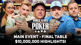 World Series of Poker 2025 Main Event Final Table...