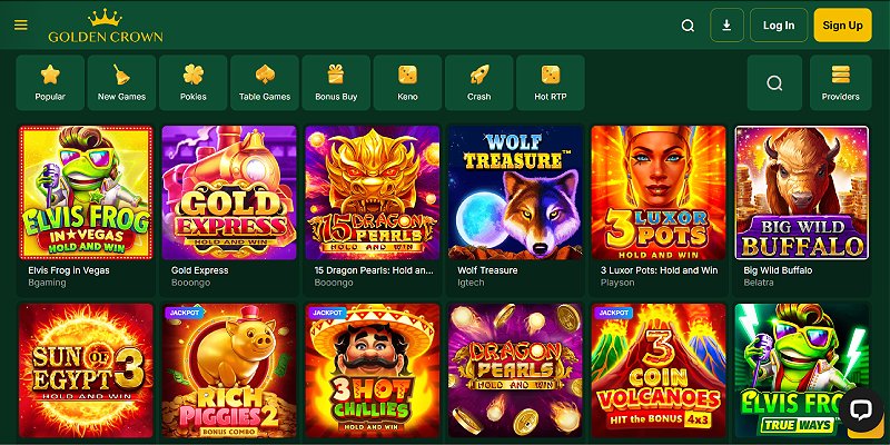 Instant Casino AU Interface Example